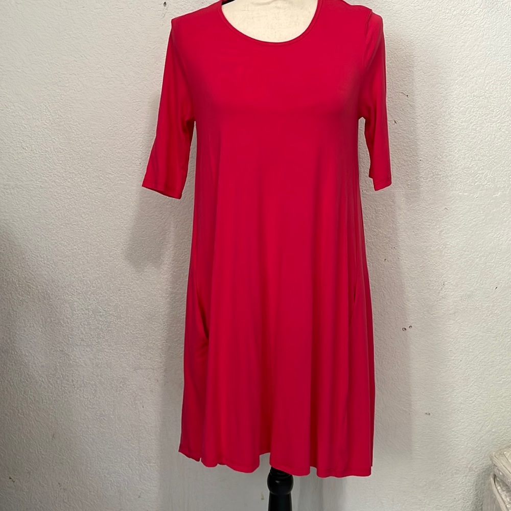 NWT: Elbow Sleeve Knit Swing Dress With Pocket - XS